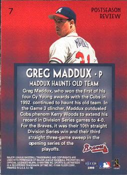 1999 Sports Illustrated #7 Greg Maddux Back