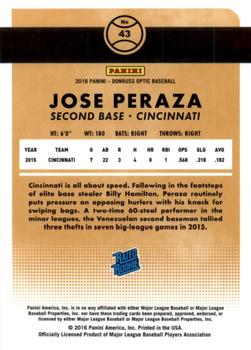 2016 Donruss Optic - Holo #43 Jose Peraza Back