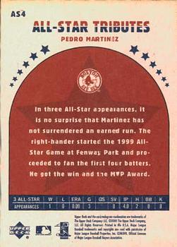 2001 Upper Deck Vintage - All-Star Tributes #AS4 Pedro Martinez  Back