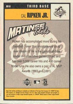 2001 Upper Deck Vintage - Matinee Idols #M10 Cal Ripken Jr.  Back