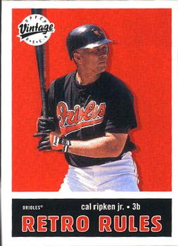 2001 Upper Deck Vintage - Retro Rules #R13 Cal Ripken Jr.  Front