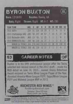 2016 Choice Rochester Red Wings #05 Byron Buxton Back