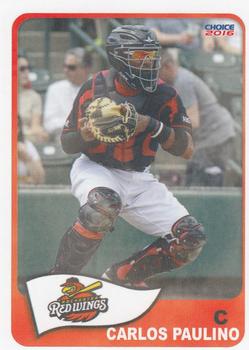 2016 Choice Rochester Red Wings #15 Carlos Paulino Front