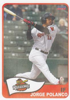 2016 Choice Rochester Red Wings #16 Jorge Polanco Front