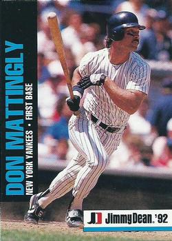 1992 Jimmy Dean #8 Don Mattingly Front