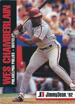 1992 Jimmy Dean #17 Wes Chamberlain Front