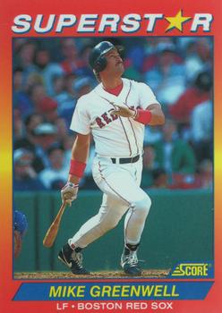 1992 Score 100 Superstars #10 Mike Greenwell Front