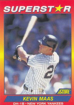 1992 Score 100 Superstars #46 Kevin Maas Front