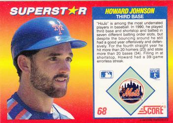 1992 Score 100 Superstars #68 Howard Johnson Back
