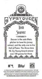 2011 Topps Gypsy Queen - Mini Box Variations #74 Tom Seaver Back