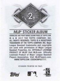2017 Topps Stickers #2 Mike Trout Back