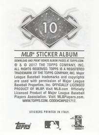 2017 Topps Stickers #10 Geovany Soto Back