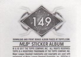 2017 Topps Stickers #149 New York Yankees Back
