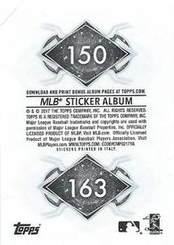 2017 Topps Stickers #150 Detroit Tigers Back