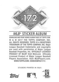 2017 Topps Stickers #172 A.J. Pierzynski Back