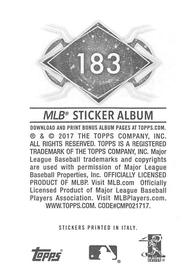 2017 Topps Stickers #183 Jimmy Nelson Back