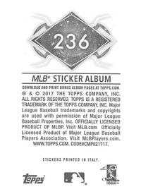 2017 Topps Stickers #236 J.T. Realmuto Back