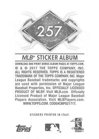2017 Topps Stickers #257 Wil Myers Back