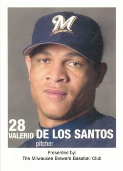 2003 Milwaukee Brewers Police #NNO Valerio De Los Santos Front
