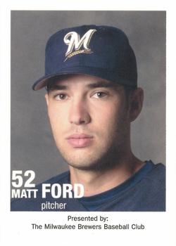2003 Milwaukee Brewers Police #NNO Matt Ford Front