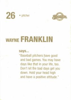 2003 Milwaukee Brewers Police #NNO Wayne Franklin Back
