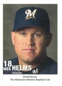 2003 Milwaukee Brewers Police #NNO Wes Helms Front