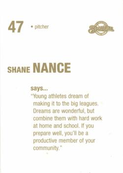 2003 Milwaukee Brewers Police #NNO Shane Nance Back