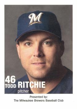 2003 Milwaukee Brewers Police #NNO Todd Ritchie Front