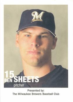 2003 Milwaukee Brewers Police #NNO Ben Sheets Front