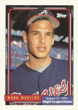 1992 Topps Major League Debut 1991 #188 Mark Wohlers Front