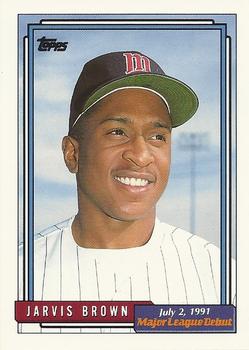 1992 Topps Major League Debut 1991 #24 Jarvis Brown Front