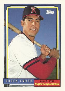 1992 Topps Major League Debut 1991 #4 Ruben Amaro Front