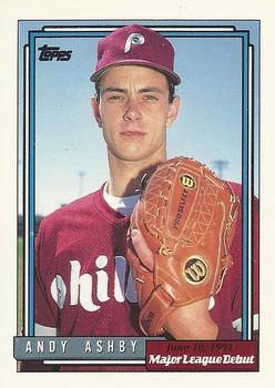 1992 Topps Major League Debut 1991 #5 Andy Ashby Front