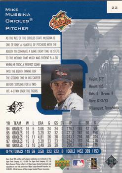 1999 SPx #22 Mike Mussina Back