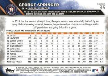 2016 Topps Chrome - Prism Refractor #35 George Springer Back
