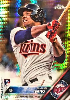 2016 Topps Chrome - Prism Refractor #104 Miguel Sano Front