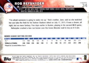 2016 Topps Chrome - Refractor #24 Rob Refsnyder Back