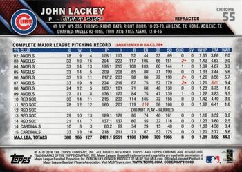 2016 Topps Chrome - Refractor #55 John Lackey Back