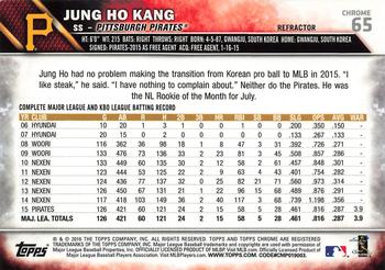 2016 Topps Chrome - Refractor #65 Jung Ho Kang Back