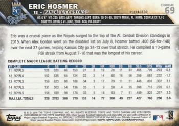 2016 Topps Chrome - Refractor #69 Eric Hosmer Back