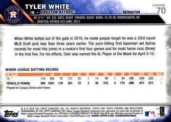 2016 Topps Chrome - Refractor #70 Tyler White Back