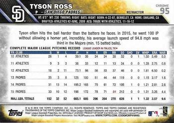 2016 Topps Chrome - Refractor #95 Tyson Ross Back