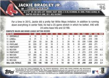 2016 Topps Chrome - Refractor #96 Jackie Bradley Jr. Back