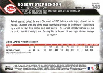 2016 Topps Chrome - Refractor #148 Robert Stephenson Back