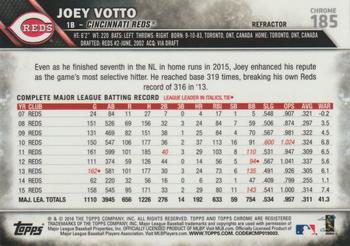 2016 Topps Chrome - Refractor #185 Joey Votto Back