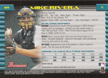 2002 Bowman - Gold #119 Mike Rivera  Back