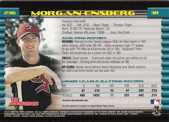 2002 Bowman - Gold #236 Morgan Ensberg  Back