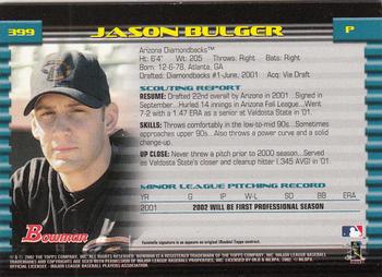 2002 Bowman - Gold #399 Jason Bulger  Back