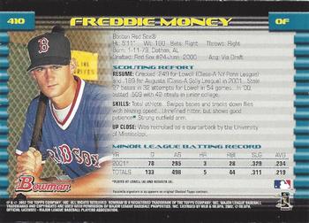 2002 Bowman - Gold #410 Freddie Money  Back
