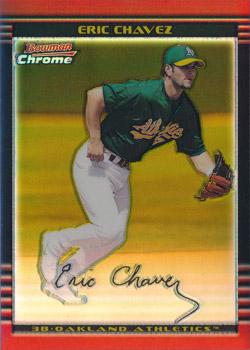 2002 Bowman Chrome - Gold Refractors #30 Eric Chavez  Front